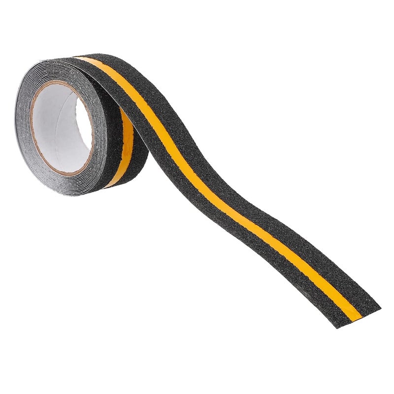 klarako 1 Roll Frosted Warning Tape Non Skid Tape Reflective Tape Ground Warning Tape Practical Safety Warning Tape Night Fluorescent Tape Reflective Warning Tape Floor Anti-Slip Strip PVC - Image 1