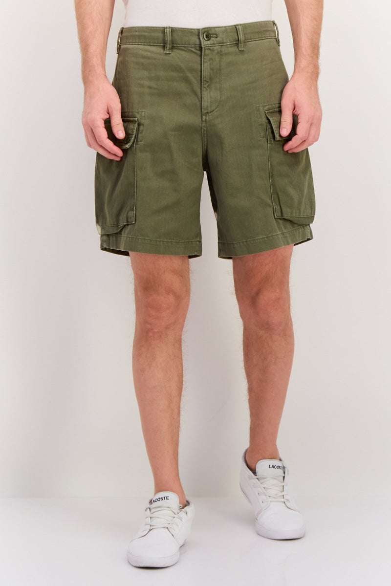 GAP Men Solid Cargo Shorts, Olive - Image 1