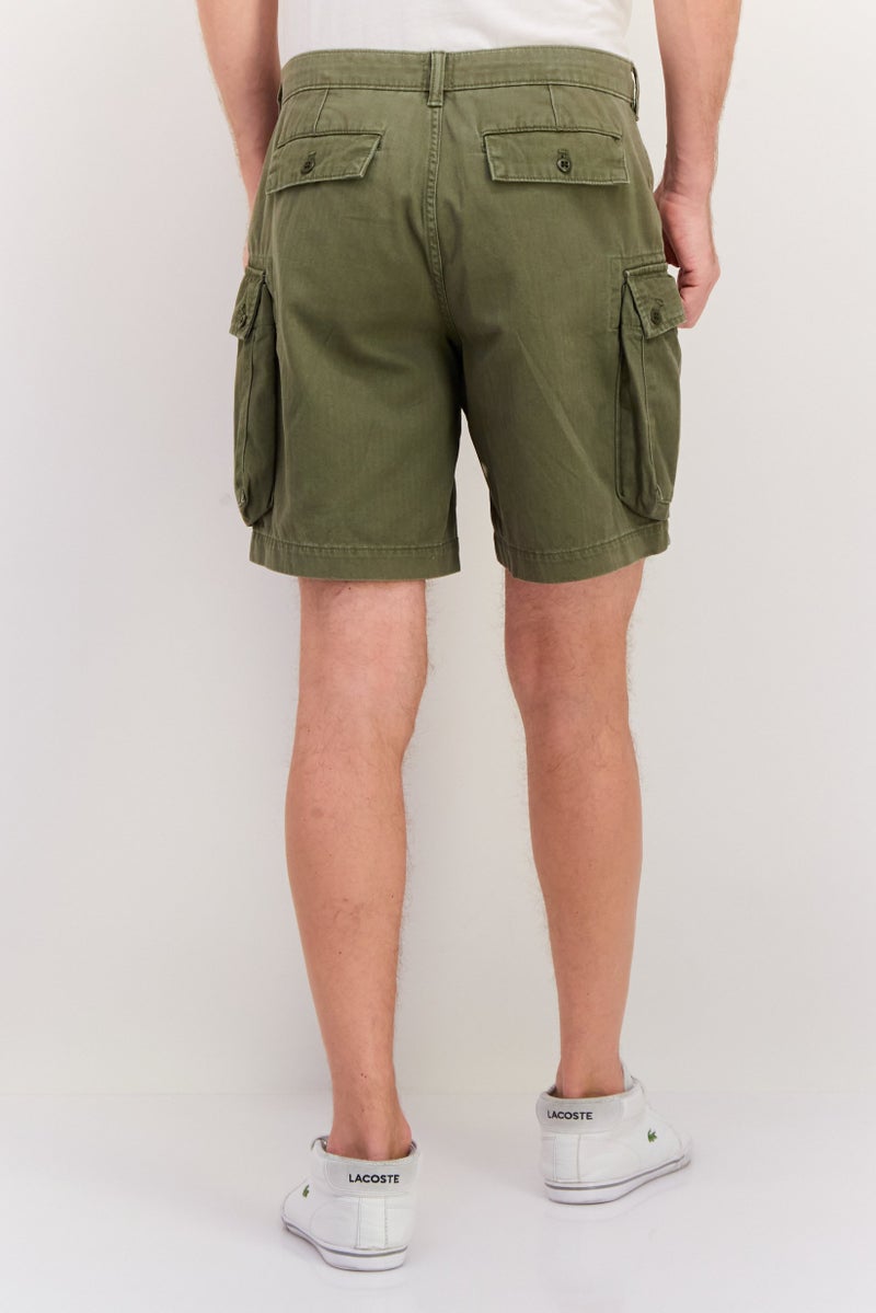 GAP Men Solid Cargo Shorts, Olive - Image 3