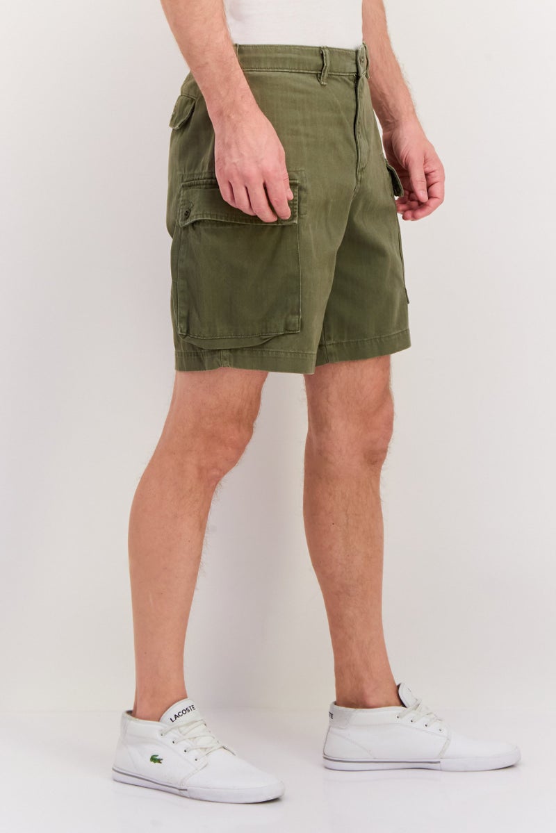 GAP Men Solid Cargo Shorts, Olive - Image 2