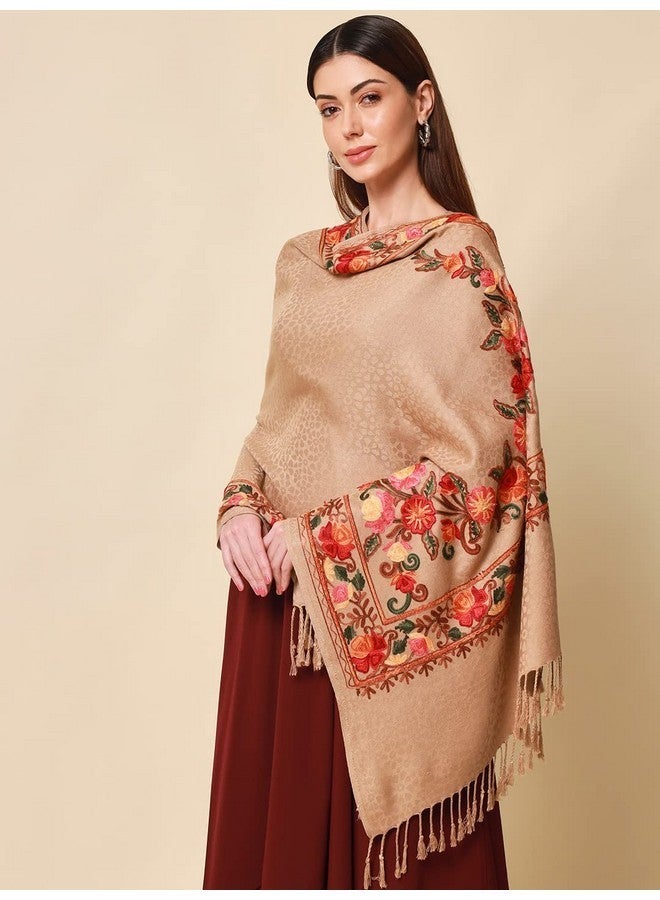 Pashmoda Women khushnuma Kashmiri Aari Embroidery Stole (Size: 71X203 CM) - Image 2
