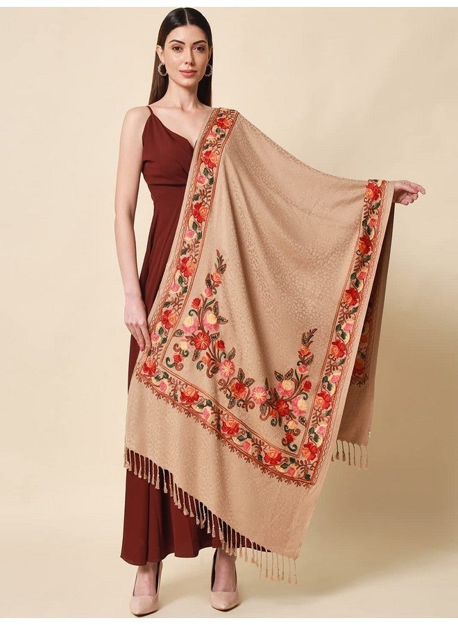 Pashmoda Women khushnuma Kashmiri Aari Embroidery Stole (Size: 71X203 CM) - Image 3