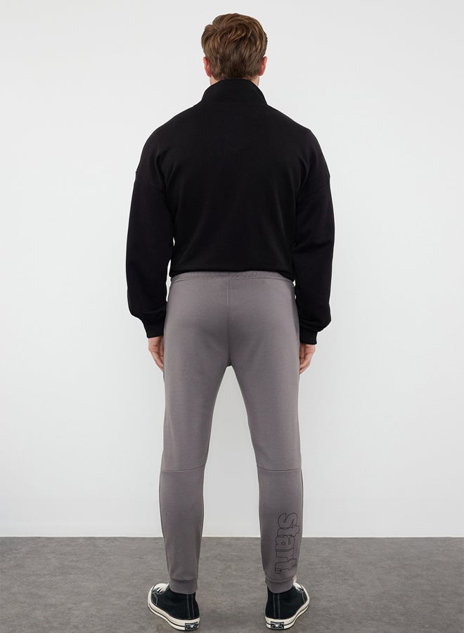 trendyol Smoked Regular Cut Sweatpants with Stitching Detail TMNAW25EA00023  - Image 5