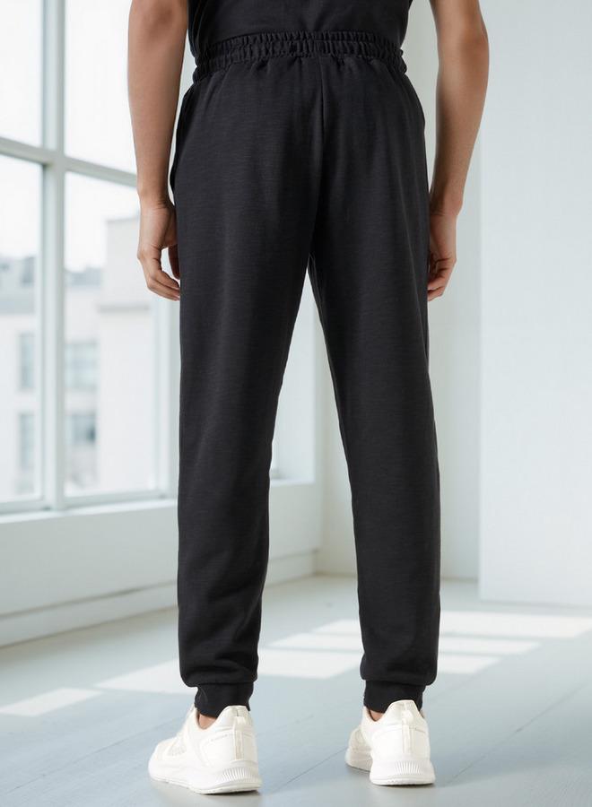 Kappa Relaxed Fit Logo Detail Joggers with Drawstring Closure and Pockets - Image 3