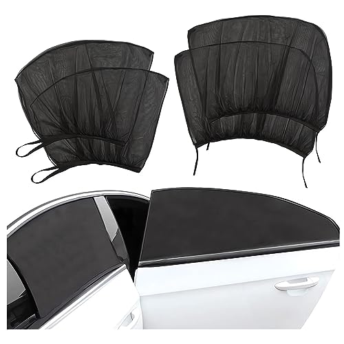 Webahow 4 Packs Universal Car Window Screens 2023 New Car Window Covers Sun Shades with UV Protection Window Shades for Car Side Windows Mesh Window Screen Privacy Car Window Covers Net for Camping - Image 1