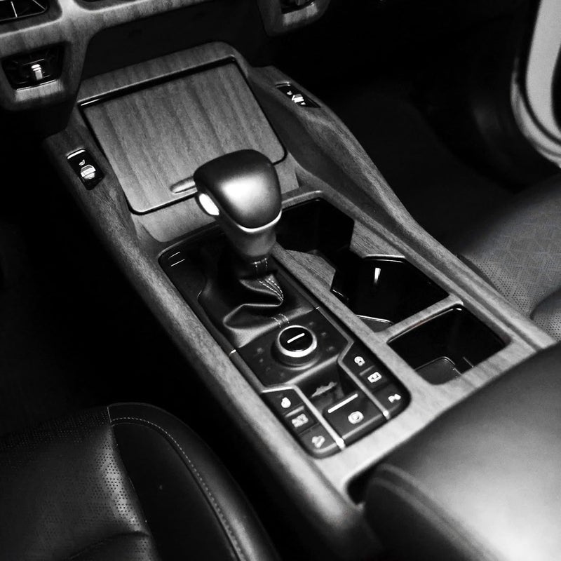 JUIVEEL Matte Wood Grain ABS Car Center Console Gear Shift Panel Cover for 2021-2023 Kia Sorento MQ4 - Image 5