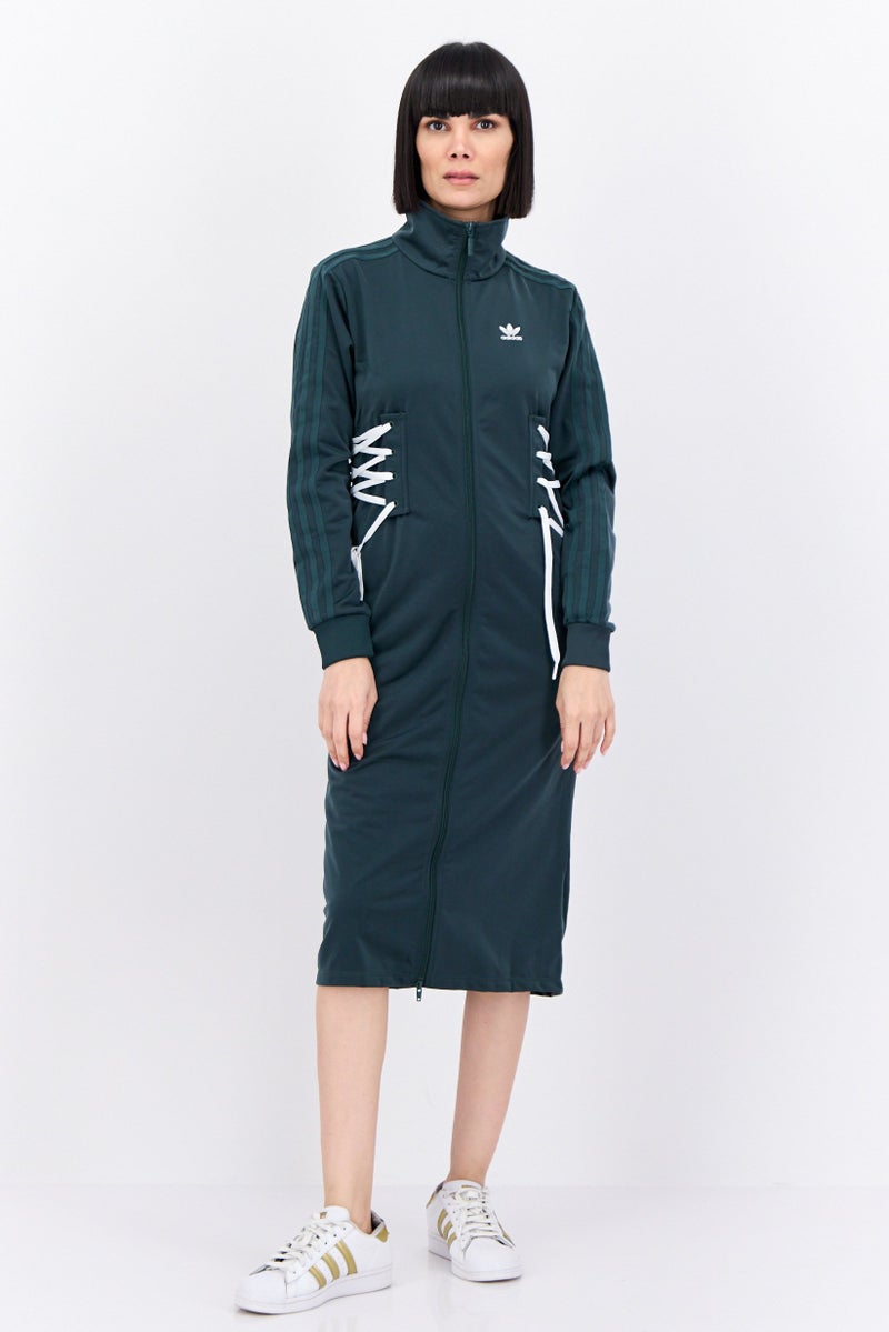 adidas Originals Women Sportswear Fit Long Sleeves Long Track Jacket, Green - Image 1