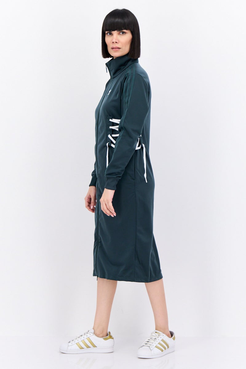 adidas Originals Women Sportswear Fit Long Sleeves Long Track Jacket, Green - Image 3