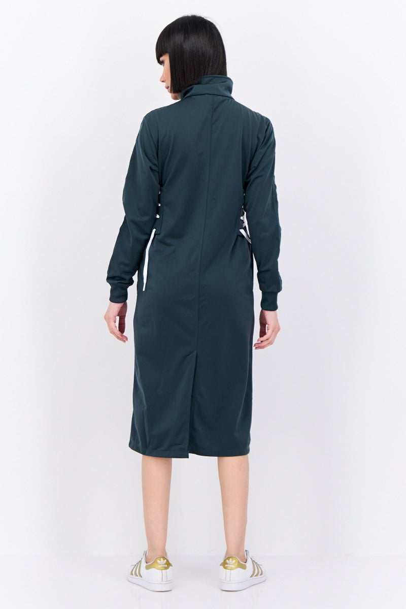 adidas Originals Women Sportswear Fit Long Sleeves Long Track Jacket, Green - Image 4