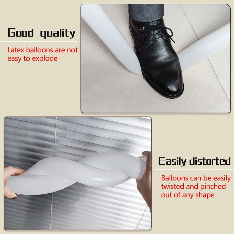 KUULBELA 100Pcs clear 260 Balloons Clear Long Skinny Latex Balloon for Animal Ballons, Premium Quality Balloons for Beginners Baloons Making Kid's Carnivals Party Decoartion - Image 2