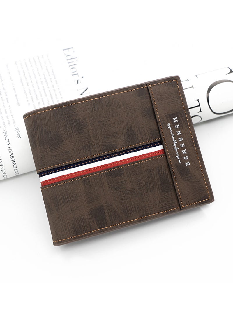 MenBense - Business Men's Wallet Short Wallet Card Holder Document Bag 12*9.5*2cm - Image 1