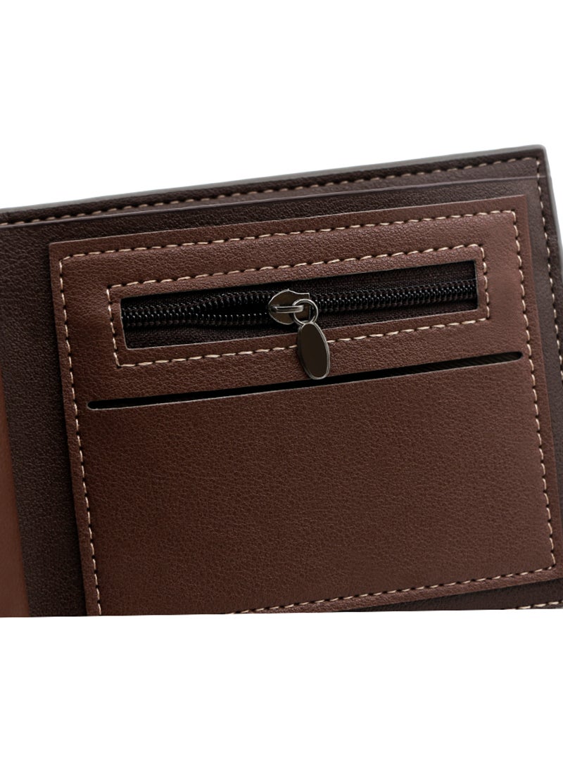 MenBense - Business Men's Wallet Short Wallet Card Holder Document Bag 12*9.5*2cm - Image 1