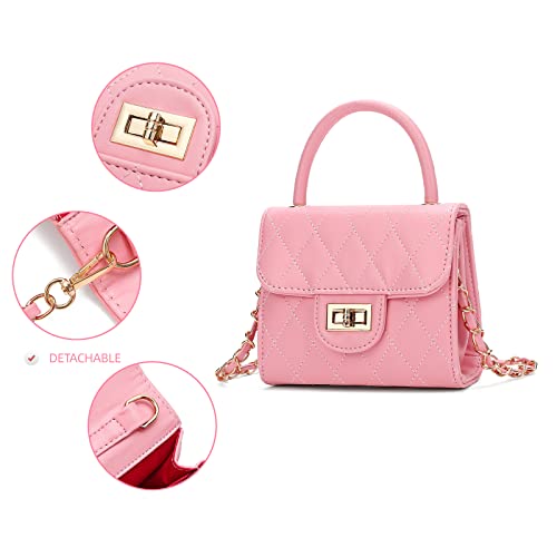Qiuhome Little Girl Purse Toddler Purse Childrens Purses for Girls (Pink) - Image 4