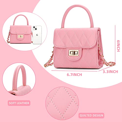 Qiuhome Little Girl Purse Toddler Purse Childrens Purses for Girls (Pink) - Image 3