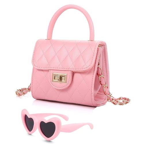 Qiuhome Little Girl Purse Toddler Purse Childrens Purses for Girls (Pink) - Image 1