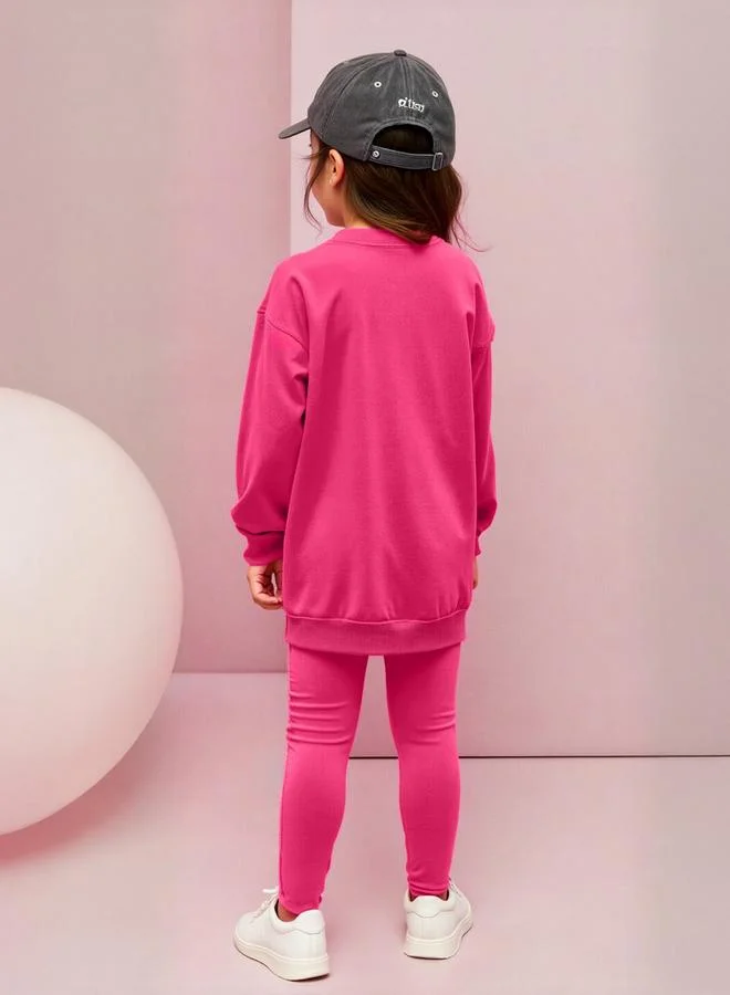 Take Two Graphic Printed Sweatshirts with Legging Set