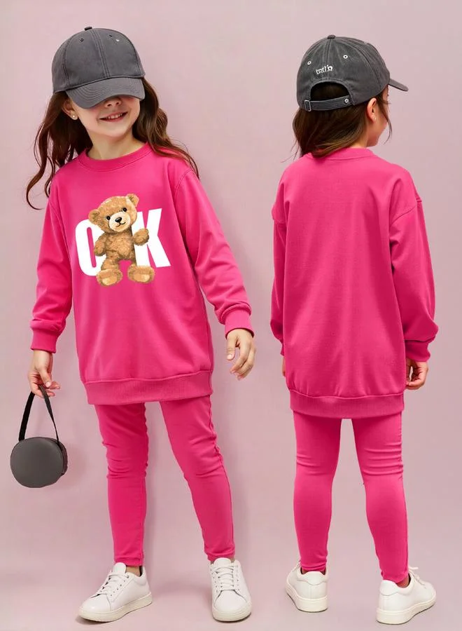 Take Two Graphic Printed Sweatshirts with Legging Set