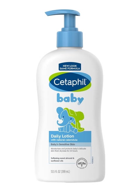 Cetaphil Baby Daily Lotion,Face & Body Moisturizing Lotion for Sensitive Skin with natural Calendula,13.5 FL OZ (399ml)