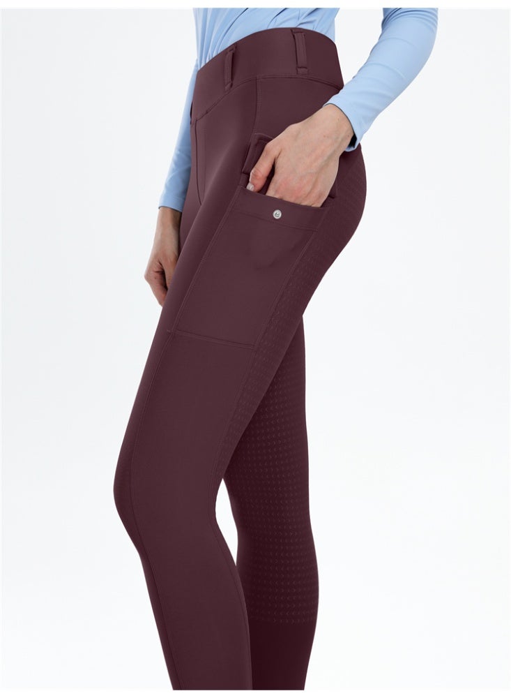 عام النساء الفروسية السراويل مع جيوب ركوب الخيل طماق مقعد كامل سيليكون المؤخرات بانت السيدات - Image 2