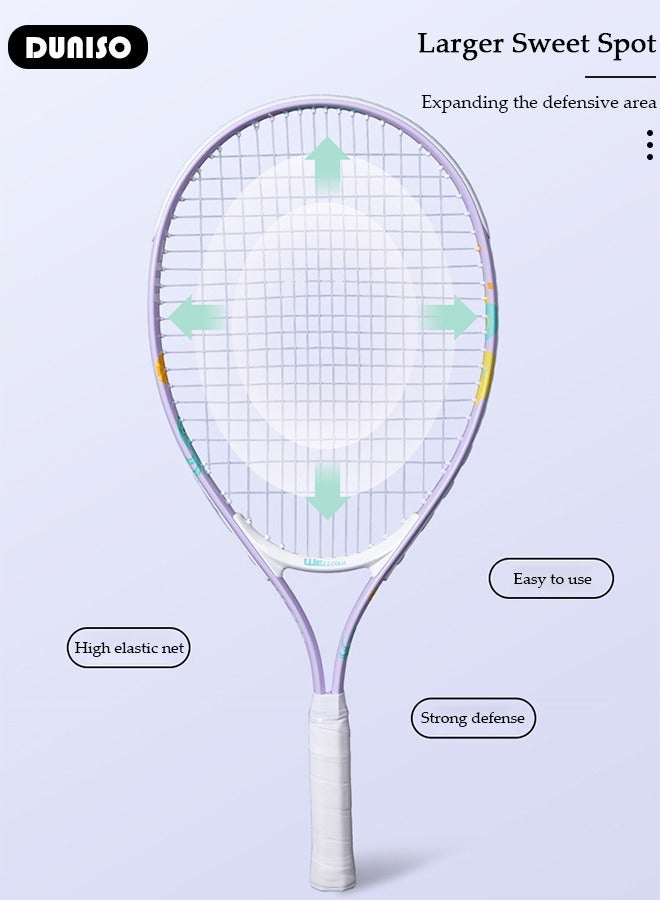 DUNISO Kids Sports Tennis Racket Set for Boys & Girls- Aluminum Alloy Split Design, Fun Double Play Experience+ Child Outdoor Indoor GYM Sports Equipments  - Image 4