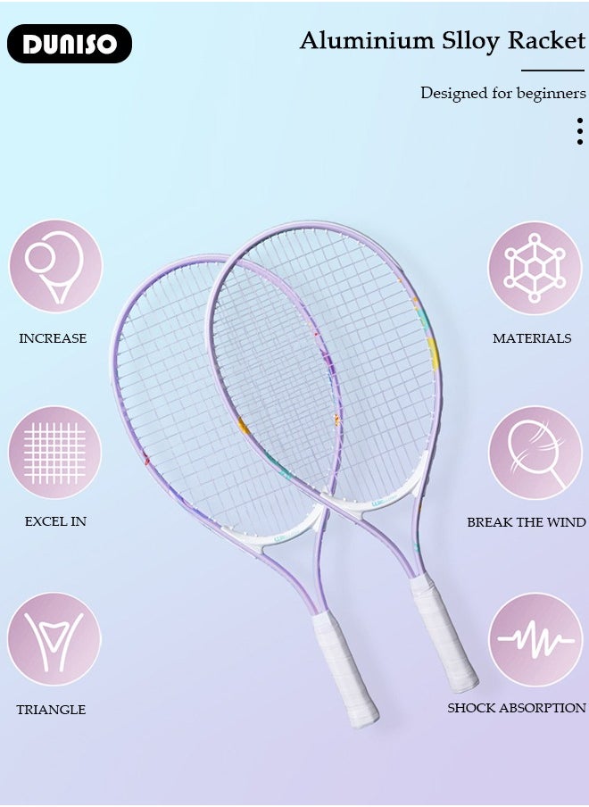 DUNISO - Kids Sports Tennis Racket Set for Boys & Girls- Aluminum Alloy Split Design, Fun Double Play Experience+ Child Outdoor Indoor GYM Sports Equipments - Image 1