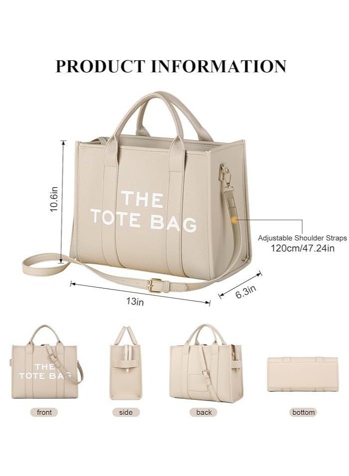 PU Leather Tote Bag Trendy Travel Tote Bag Handbag Top-Handle Shoulder Crossbody Bags  - Image 2