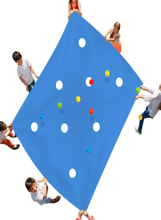 Sonyabecca Hole Tarp Team-Blue Building Game Props Outdoor Fun Games Equipment Passing and Dribbling Game Blue,85''Lx57''W - Image 1