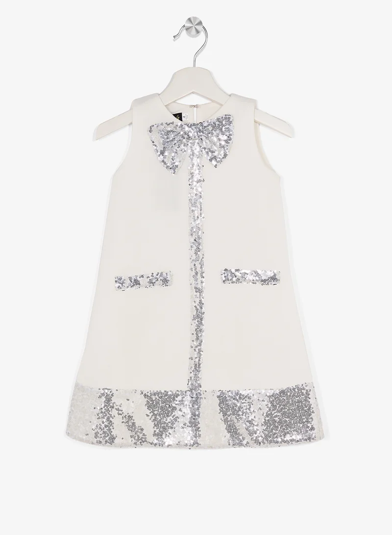 Little Golden Apple Little Sequin Detailed Dress