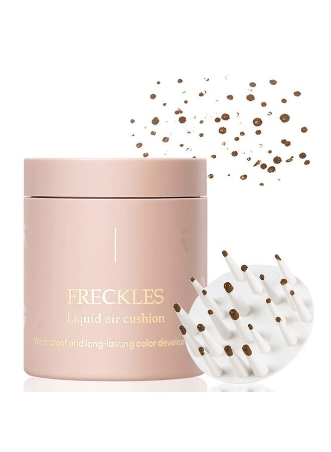 Erinde قلم بقع الشمس السائل المحسن، طابع بقع الشمس المزيف، وسادة هوائية مقاومة للماء سريعة الجفاف، قلم مكياج بقع الشمس الواقعية، طابع بقع الشمس السحري لمكياج مشمس طبيعي، 02 شوكولاتة - Image 1