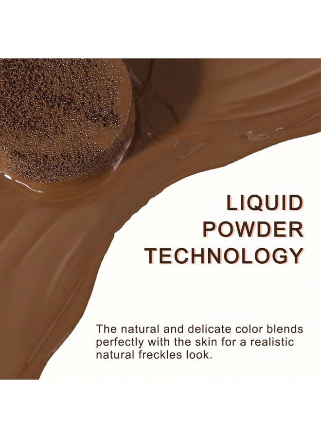 Erinde قلم بقع الشمس السائل المحسن، طابع بقع الشمس المزيف، وسادة هوائية مقاومة للماء سريعة الجفاف، قلم مكياج بقع الشمس الواقعية، طابع بقع الشمس السحري لمكياج مشمس طبيعي، 02 شوكولاتة - Image 5