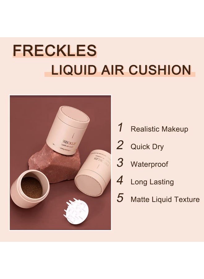 Erinde قلم بقع الشمس السائل المحسن، طابع بقع الشمس المزيف، وسادة هوائية مقاومة للماء سريعة الجفاف، قلم مكياج بقع الشمس الواقعية، طابع بقع الشمس السحري لمكياج مشمس طبيعي، 02 شوكولاتة - Image 3