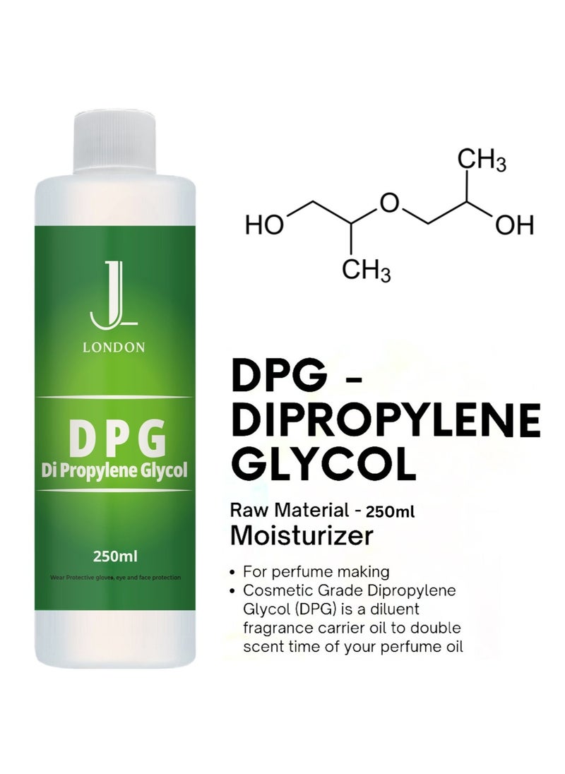 Jan London Dipropylene Glycol DPG Solution A versatile fragrance carrier for crafting custom scents in perfumes, colognes, diffusers, and skincare products 250ml