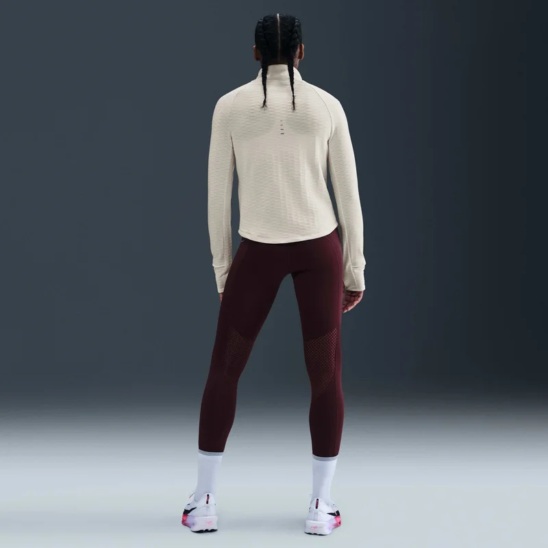 Nike White Women's Swift Therma-FIT Turtle-Neck Running Top for Women | Best Price UAE