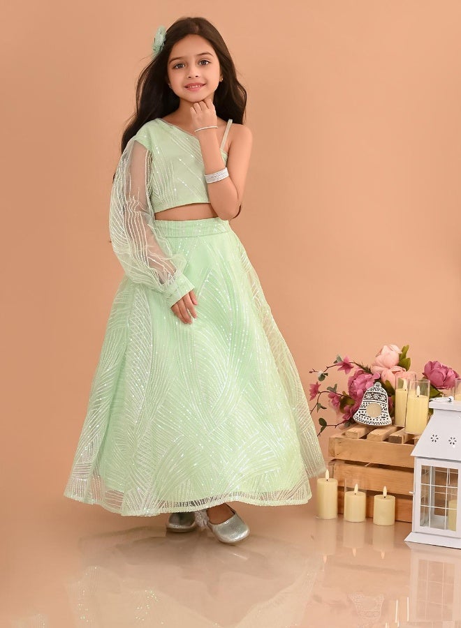 LILPICKS طقم ليهنغا تشولي للبنات  - Image 3
