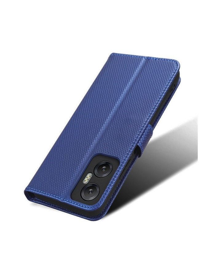 Generic - Infinix Hot 20 5g Case Cover Soft PU Leather Flip Folio Wallet with Card Slots Back Cover Drop-Proof Shock-Proof Protective Cell Phone Back Accessories Protection for Infinix Hot 20  Blue - Image 1