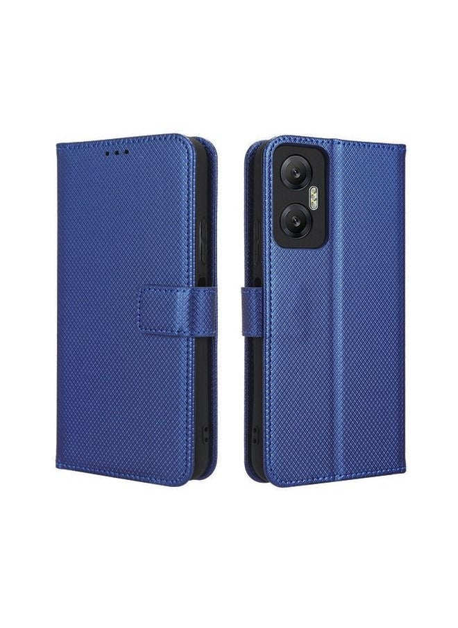 Generic - Infinix Hot 20 5g Case Cover Soft PU Leather Flip Folio Wallet with Card Slots Back Cover Drop-Proof Shock-Proof Protective Cell Phone Back Accessories Protection for Infinix Hot 20  Blue - Image 1