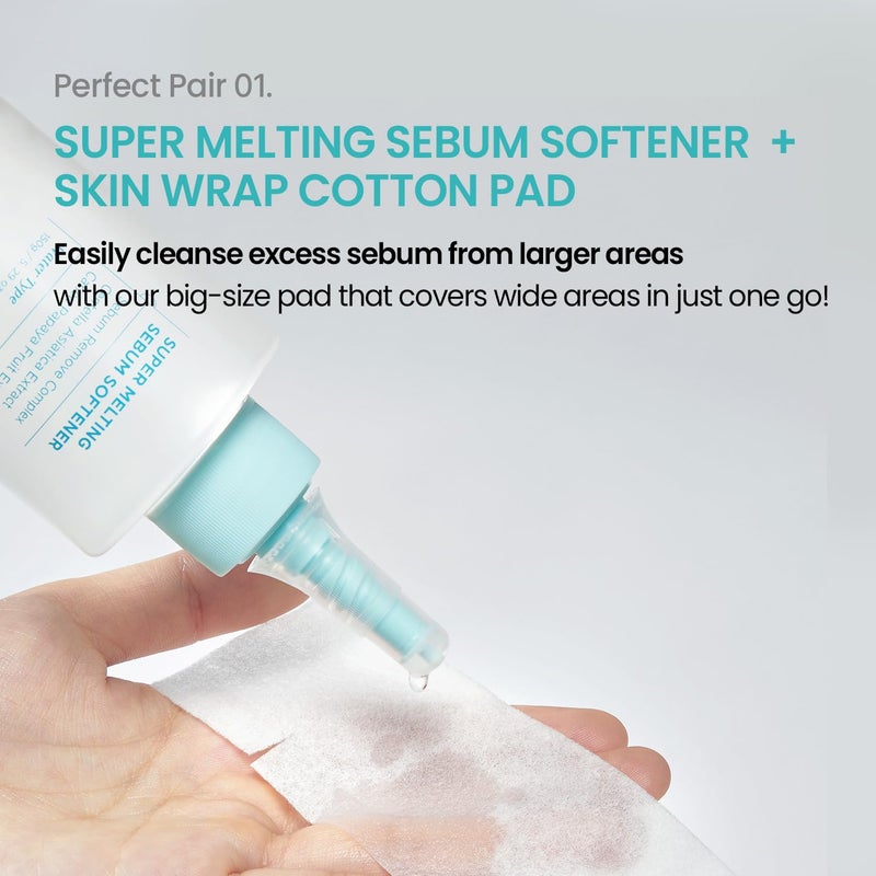 ilso Super Melting Sebum Softener, 5.29 fl oz, with 40 Skin Wrap Cotton Pads included, Pore Cleansing Solution, Blackhead Softener, Melts Away Blackheads & Sebum, Korean Skincare - Image 5