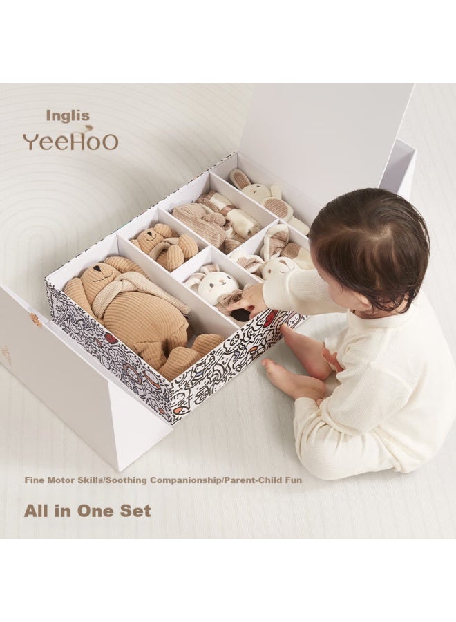 Yeehoo Newborn Welcome Gift, 0-1 Year Old Baby Comforting Doll Gift Box, High-end Baby Plush Toy, Full Moon Gift - Image 2