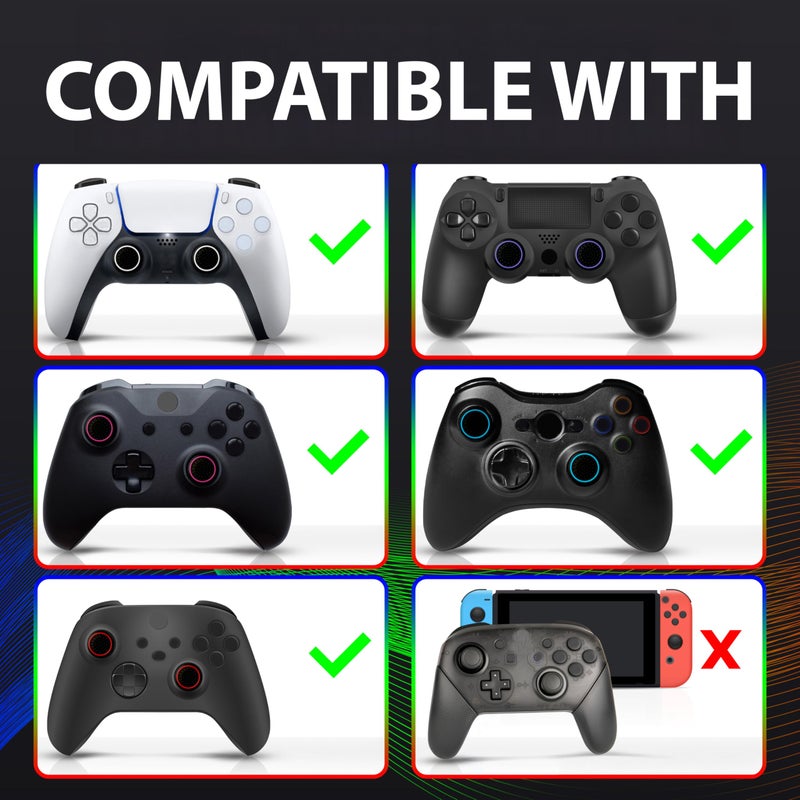 MatoSan 20 Thumbstick Grip Caps â€“ Silicone Thumb Grips Compatible with PS5, PS4, Xbox Controller â€“ Anti-Slip Joystick Cover â€“ Controller Grips â€“ Gaming Accessories - Image 3