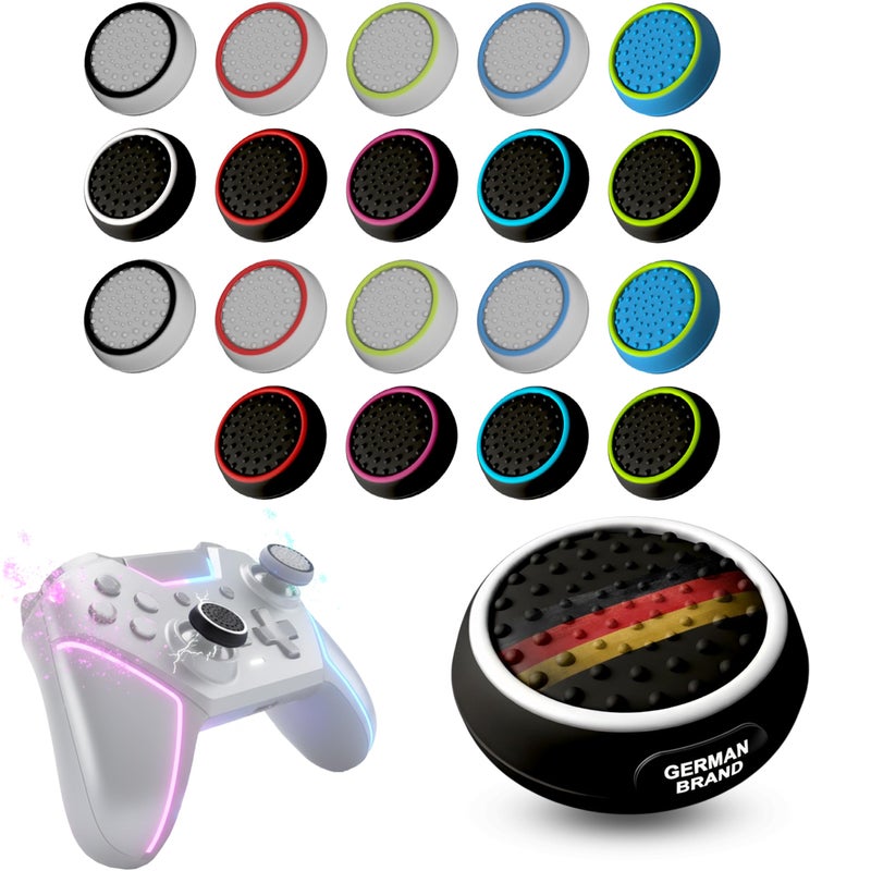 MatoSan 20 Thumbstick Grip Caps â€“ Silicone Thumb Grips Compatible with PS5, PS4, Xbox Controller â€“ Anti-Slip Joystick Cover â€“ Controller Grips â€“ Gaming Accessories - Image 1