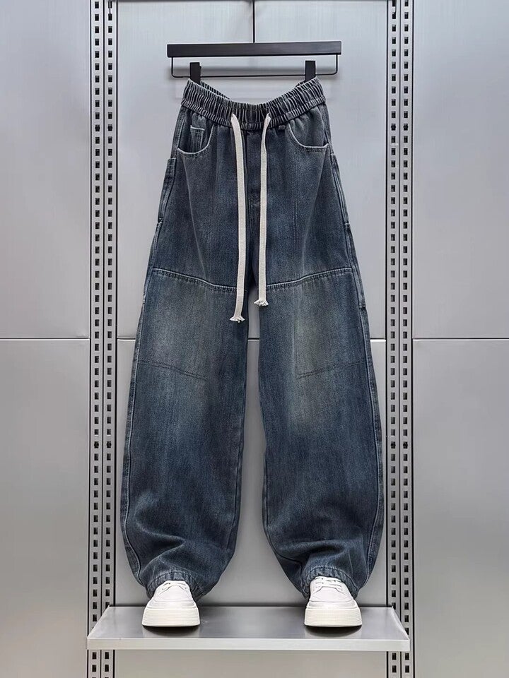Unisex Classic Denim Jeans Loose Fit Daily Outdoor Wear - Image 1