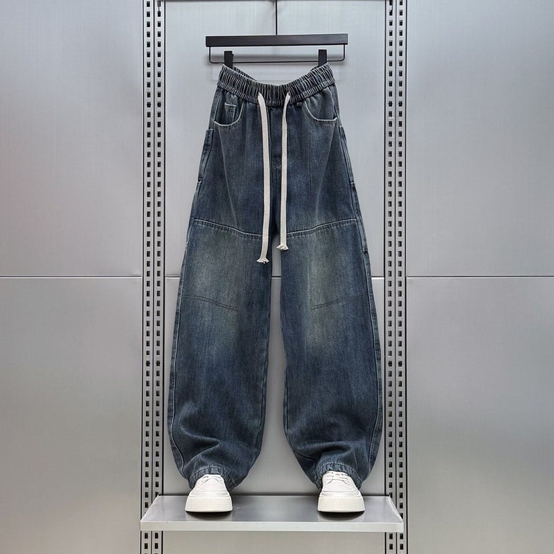 Unisex Classic Denim Jeans Loose Fit Daily Outdoor Wear - Image 5