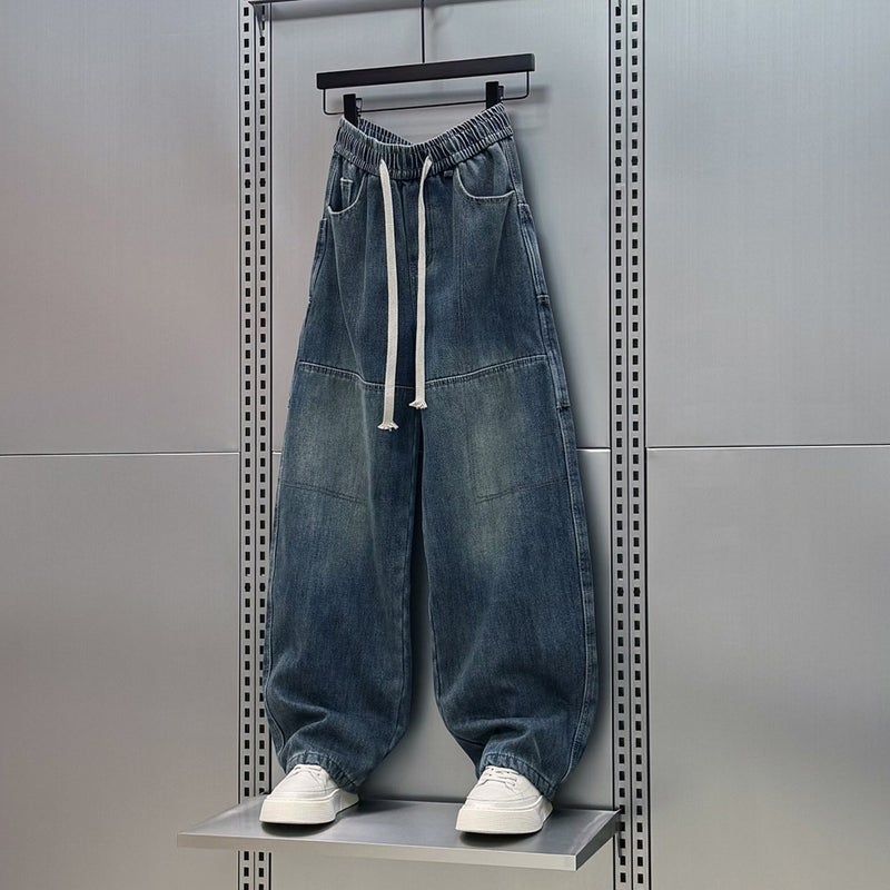 Unisex Classic Denim Jeans Loose Fit Daily Outdoor Wear - Image 3