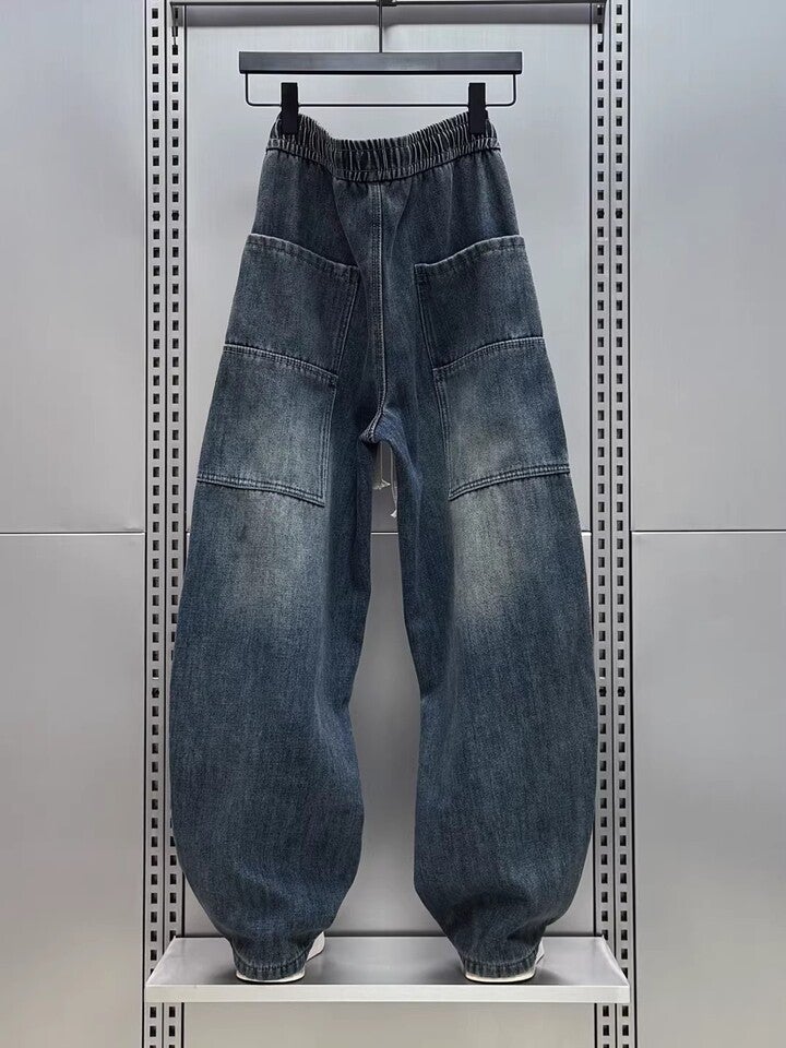 Unisex Classic Denim Jeans Loose Fit Daily Outdoor Wear - Image 4