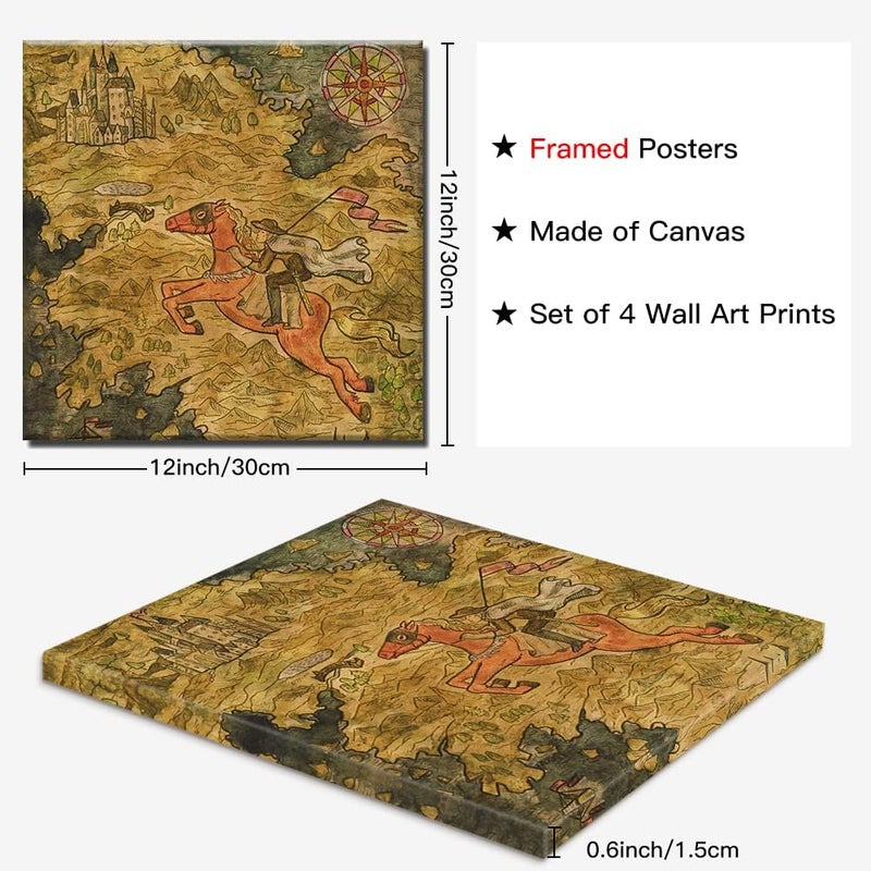 Sungeek 4-Piece Canvas Wall Art Set - Image 2