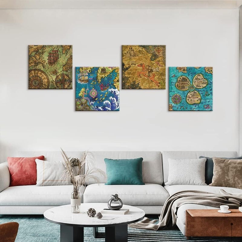 Sungeek 4-Piece Canvas Wall Art Set - Image 4