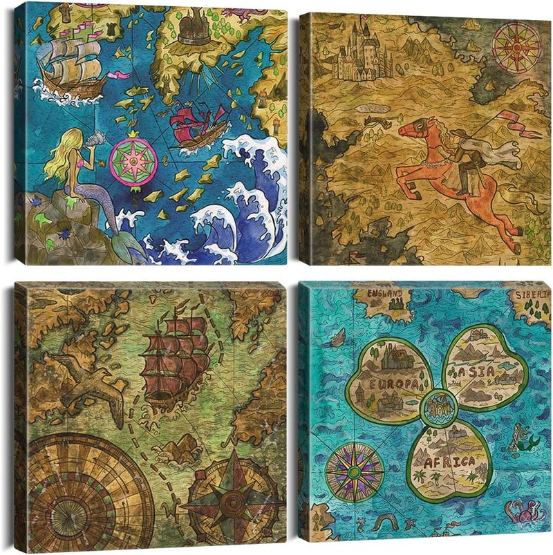 Sungeek 4-Piece Canvas Wall Art Set - Image 1