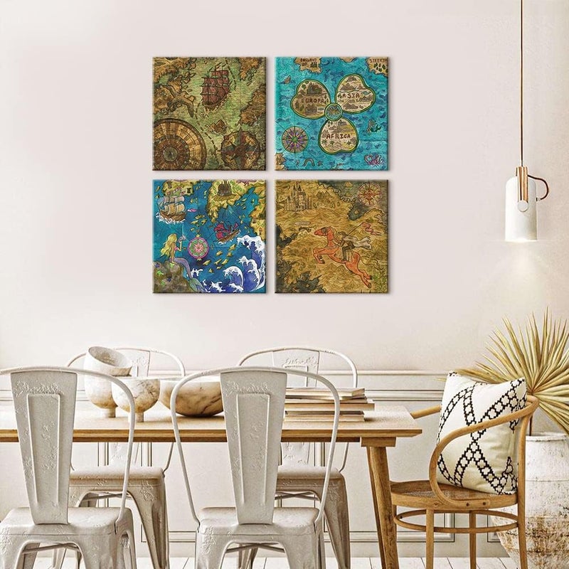 Sungeek 4-Piece Canvas Wall Art Set - Image 5