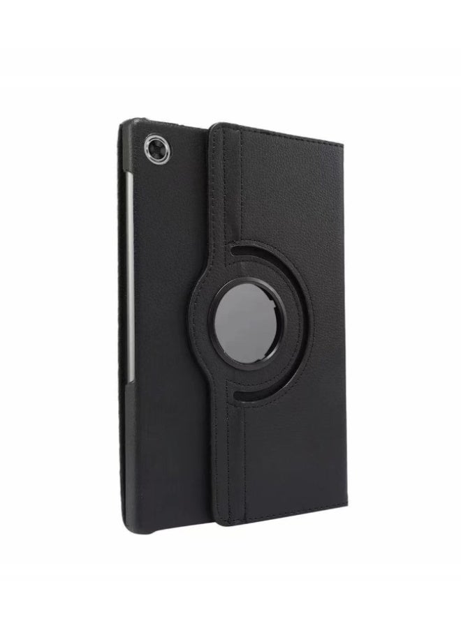 for Lenovo Tab M10 HD (2nd Gen) TB-X306F Case Cover, Multi-Angle Stand + 360 Rotating Bracket + Shockproof Leather Slim Protective Cover, Black - Image 2