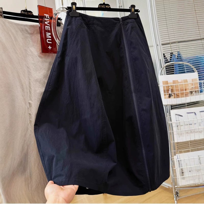 Stylish High Waist A-Line Skirt - Image 4